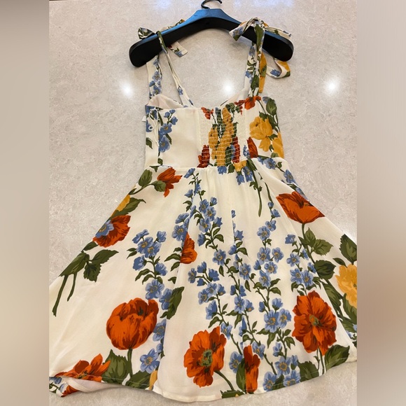 REFORMATION Niara floral-print Crepe Mini Dress In Formosa Crepe Size 2 - Picture 14 of 15